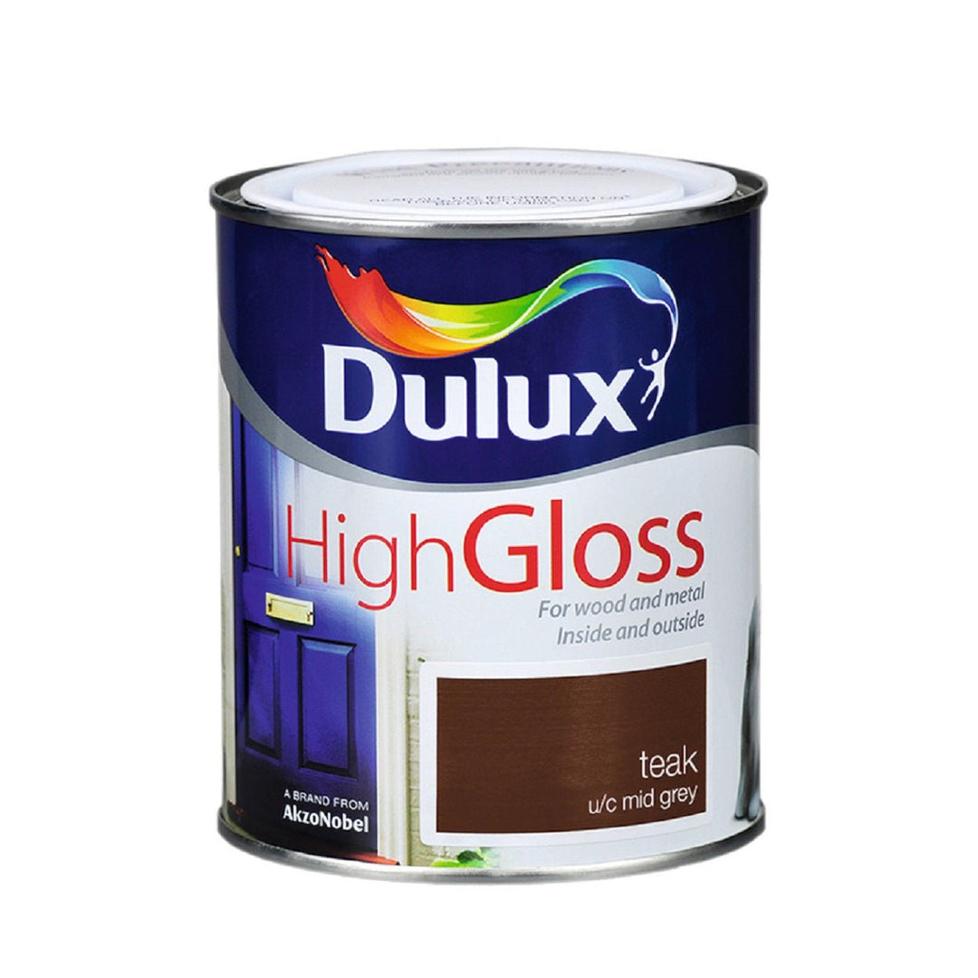 - Dulux High Gloss Wood & Metal - Teak Paint - 750ml - Decor Warehouse