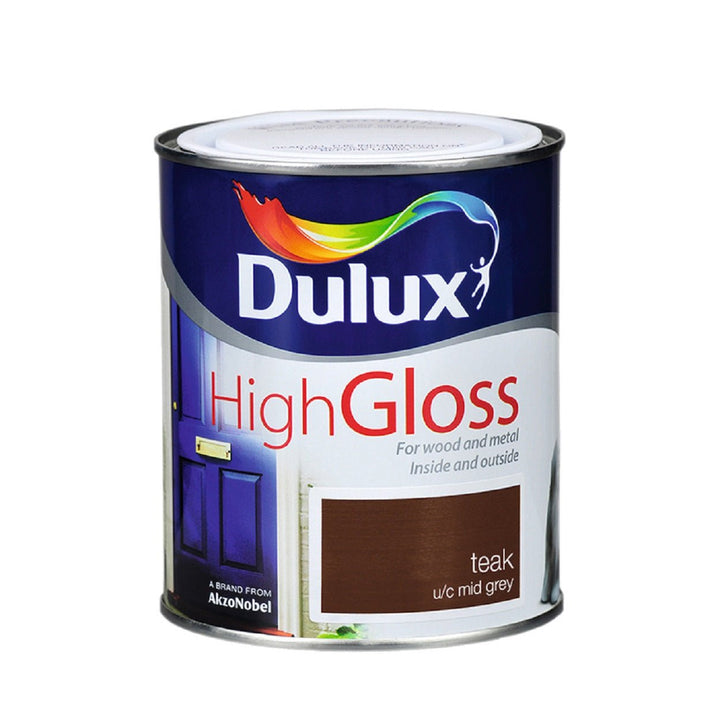 - Dulux High Gloss Wood & Metal - Teak Paint - 750ml - Decor Warehouse