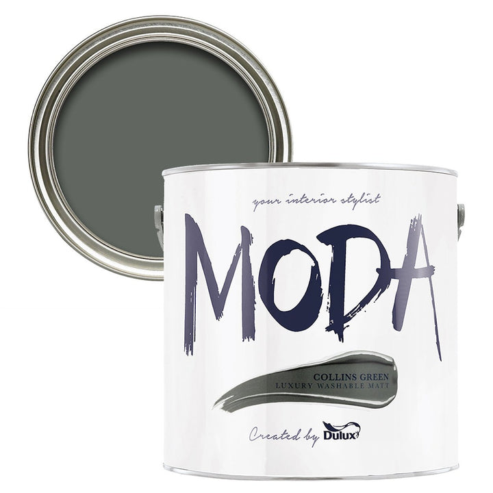  - Dulux Moda Collins Green Paint 2.5L - 5487795 - Decor Warehouse
