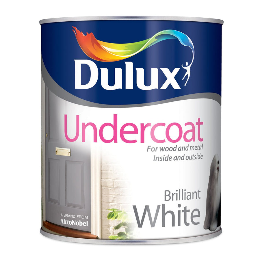 -Dulux-Dulux Undercoat Wood & Metal - Brilliant White Paint - 750ml-Decor Warehouse