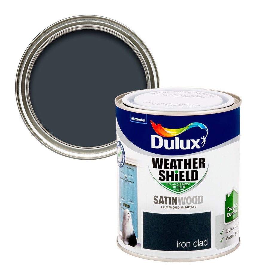 -Dulux-Dulux Weather Shield Satinwood- Iron Clad Paint - 750ml-Decor Warehouse