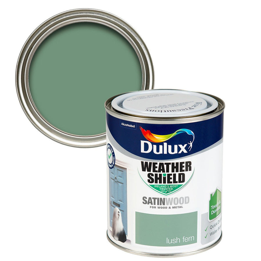 -Dulux-Dulux Weather Shield Satinwood- Lush Fern Paint - 750ml-Decor Warehouse