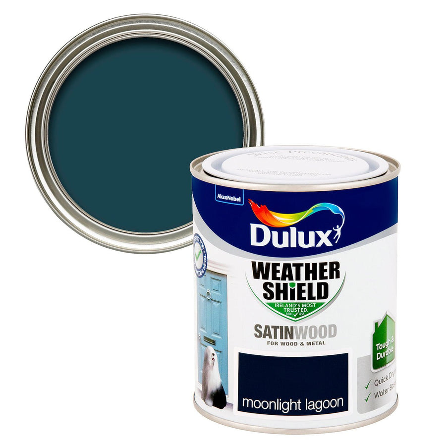 -Dulux-Dulux Weather Shield Satinwood- Moonlight Lagoon Paint - 750ml-Decor Warehouse