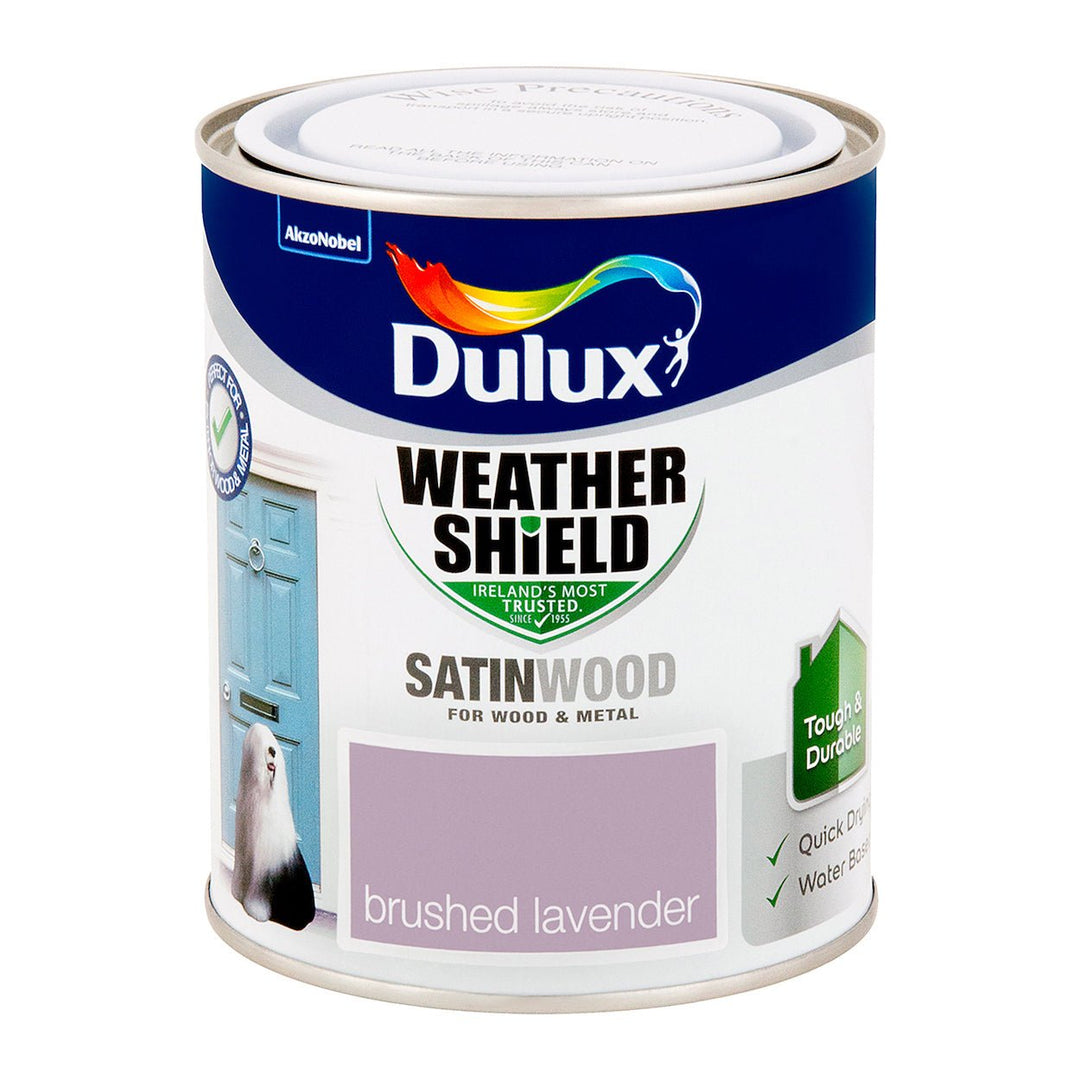  - Dulux Weathershield Satinwood - Brushed Lavender Paint - 750ml - Decor Warehouse