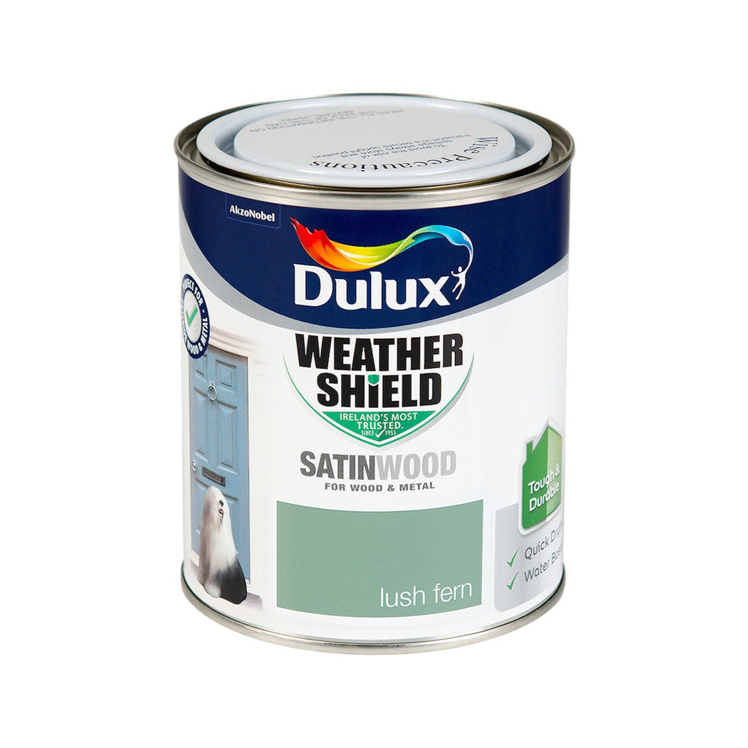 - Dulux Weathershield Satinwood - Lush Fern Paint - 750ml - Decor Warehouse