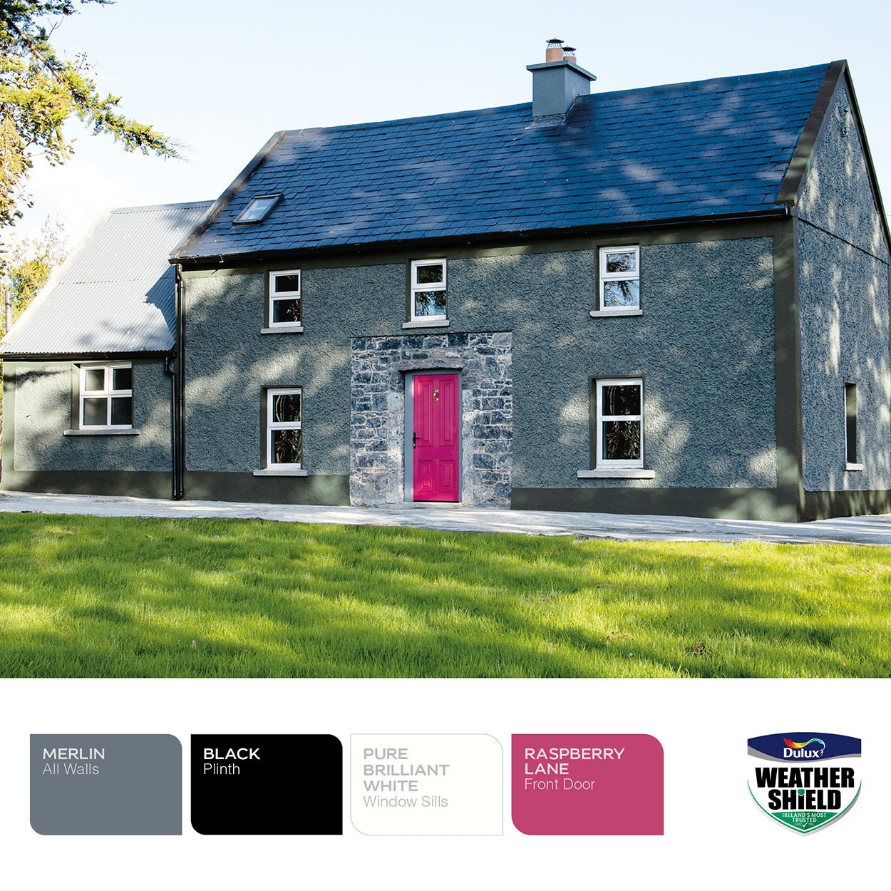  - Dulux Weathershield Satinwood - Raspberry Lane Paint - 750ml - Decor Warehouse