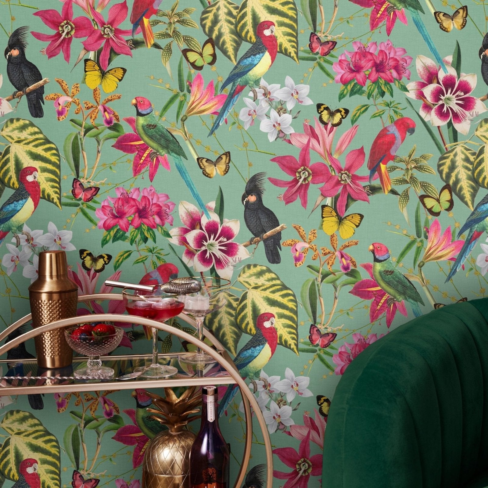 - Envy Luna Green Paradiso Wallpaper - 118618 - Decor Warehouse