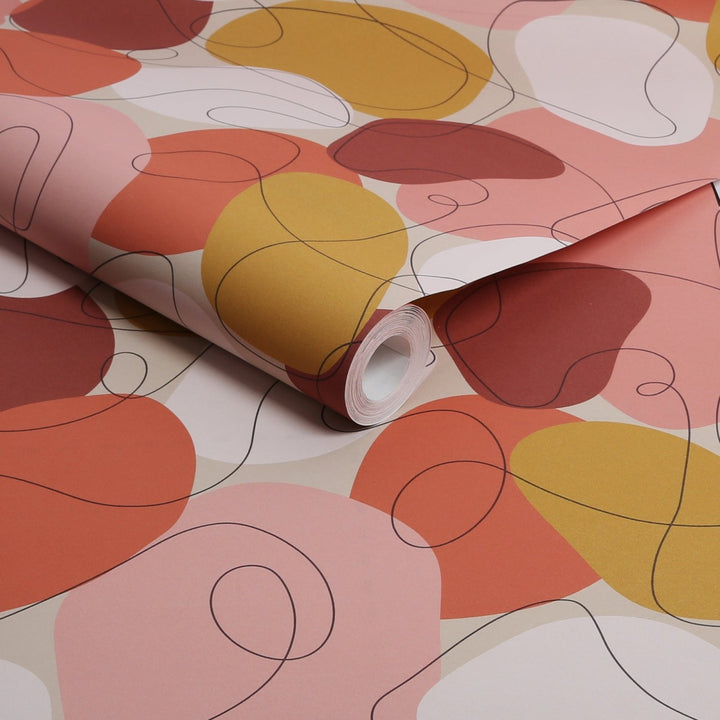- Envy Mood Peachy Madame Mustard Wallpaper - 118609 - Decor Warehouse