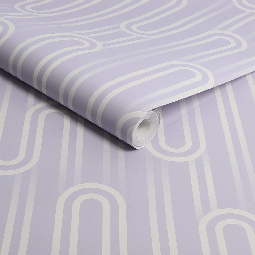  - Envy Ups and Downs Lavender Wallpaper - 118731 - Decor Warehouse
