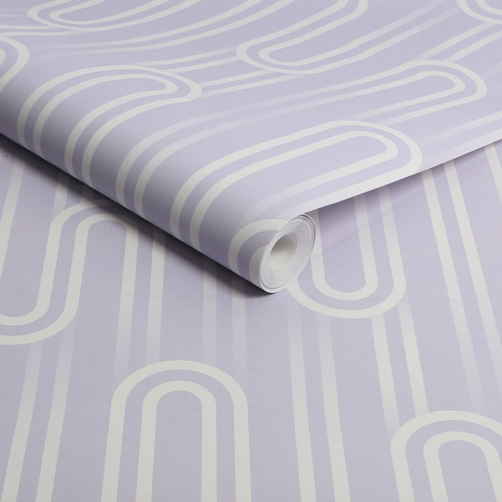  - Envy Ups and Downs Lavender Wallpaper - 118731 - Decor Warehouse