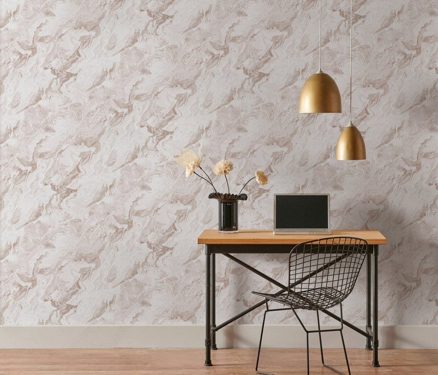 - Erismann Evolution Pink/Copper Textured Marble Effect Wallpaper - 10318 - 13 - Decor Warehouse