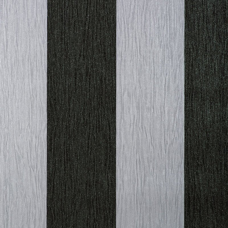 9012-Debona-Fabric Touch - Crystal Silver & Black Striped Wallpaper-Decor Warehouse