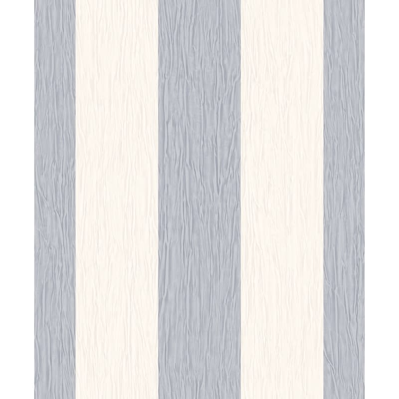  - Fabric Touch - Crystal Silver & Ivory Striped Wallpaper - 9013 - Decor Warehouse