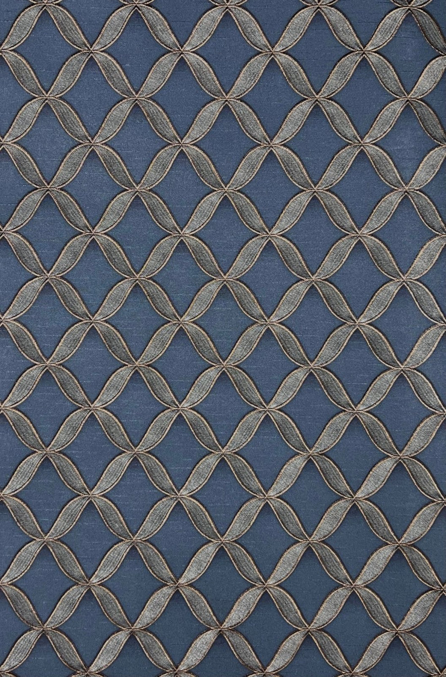 FT221227-Decor Warehouse-Fabric Touch Navy Geometric Trellis Wallpaper-Decor Warehouse
