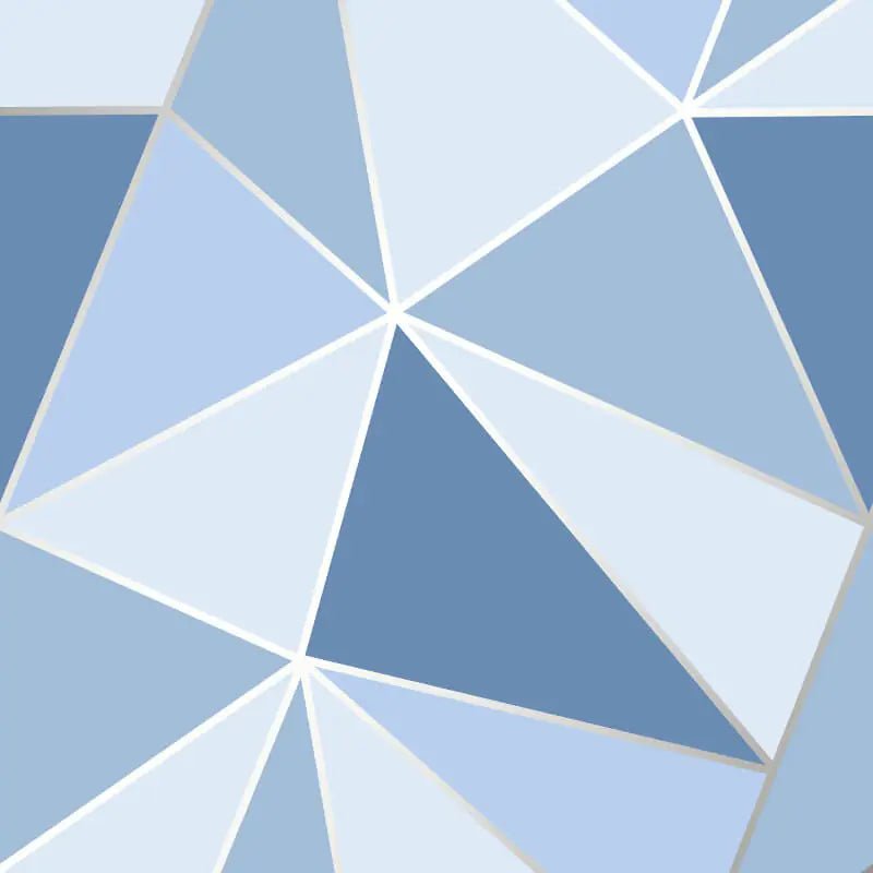 fd41992-Decor Warehouse-Fine Decor Apex Geometric Blue Wallpaper No-Decor Warehouse