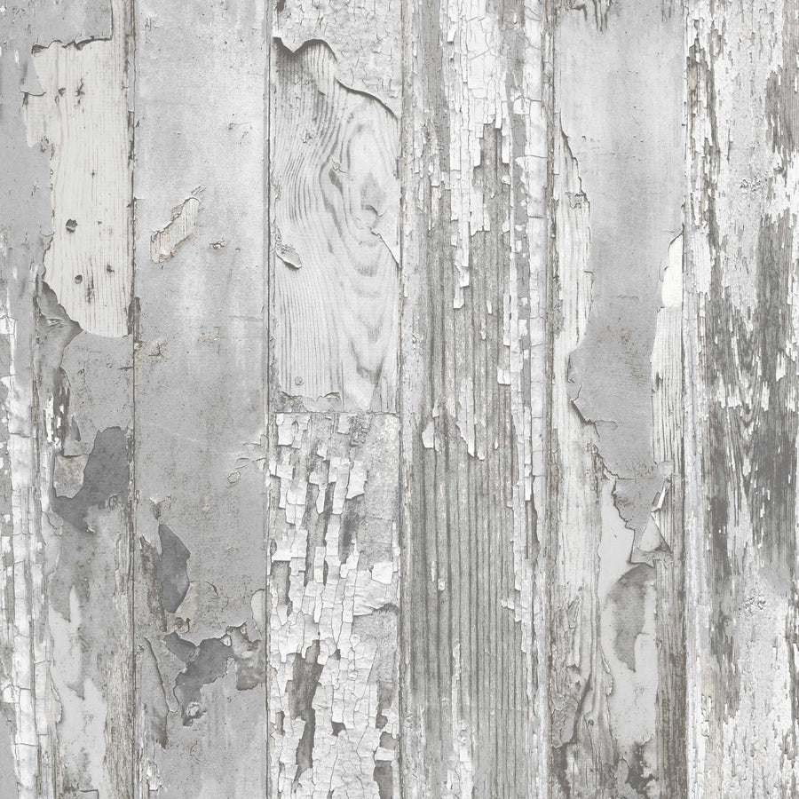 113256-Graham & Brown-Fresco - Distressed Wood Grey Wallpaper-Decor Warehouse