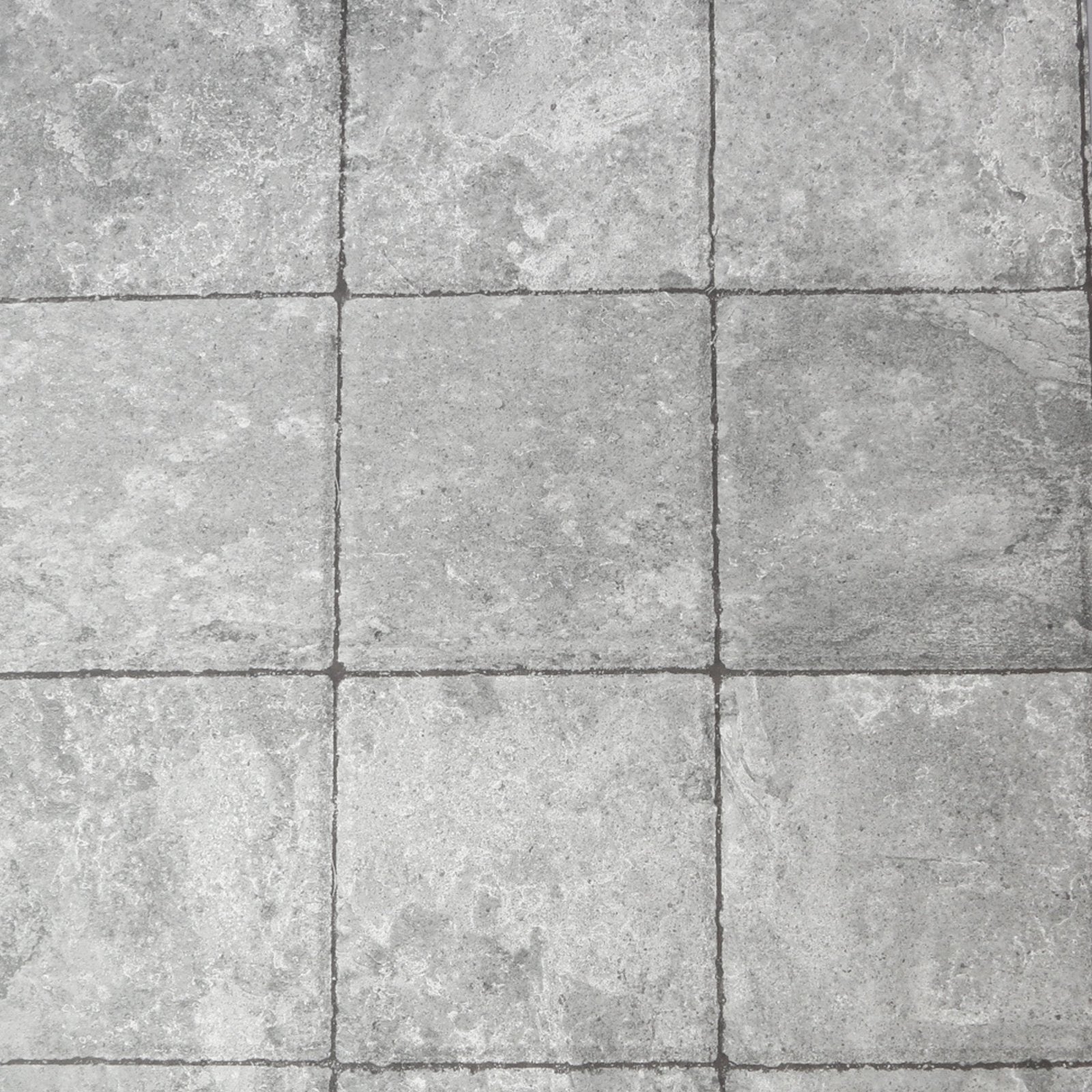 - Fresco - Industrial Concrete Tile Wallpaper - 114948 - Decor Warehouse