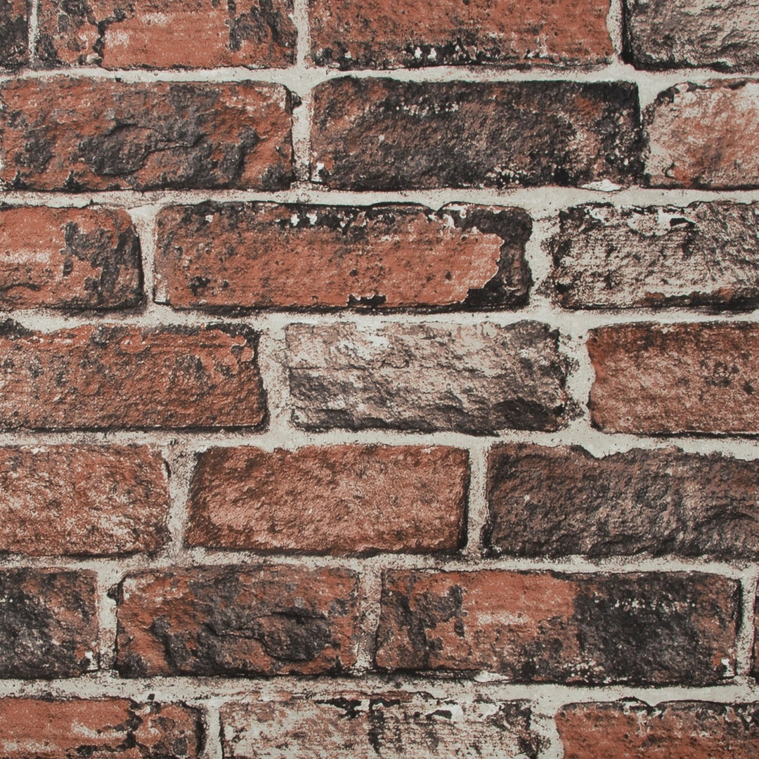  - Fresco Red Brick Wall Effect Wallpaper - 102834 - Decor Warehouse