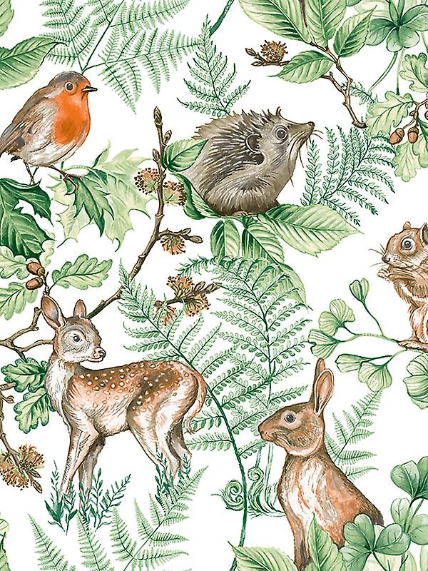  - Fresco Woodland Animals Wallpaper - 108569 - Decor Warehouse