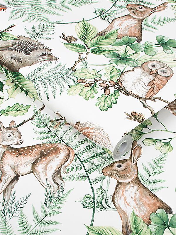  - Fresco Woodland Animals Wallpaper - 108569 - Decor Warehouse