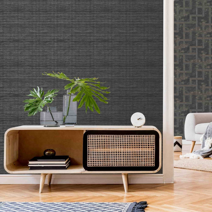 115710-Graham & Brown-Glided Texture Onyx Wallpaper-Decor Warehouse