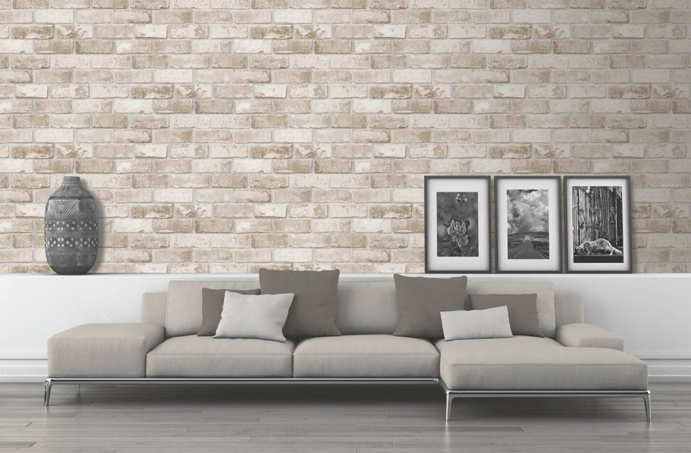 9805-Debona-Glitter Brick Natural Wallpaper-Decor Warehouse