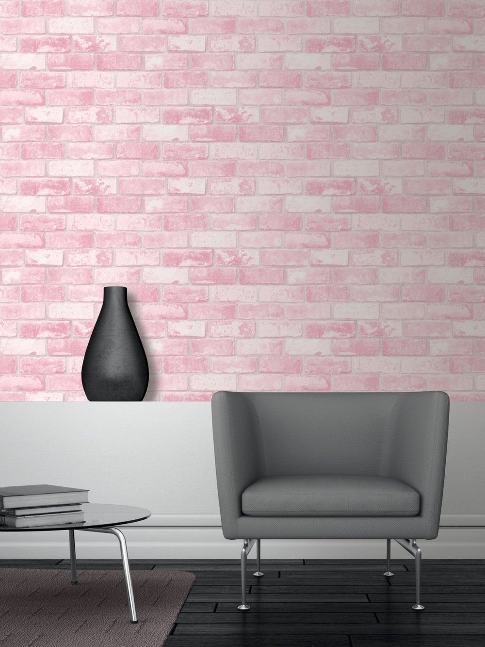 9806-Debona-Glitter Brick Pink Wallpaper-Decor Warehouse
