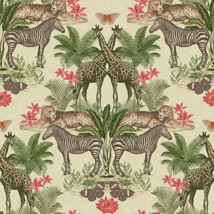  - Grandeco Animal Kingdom Wallpaper - A49303 - Decor Warehouse