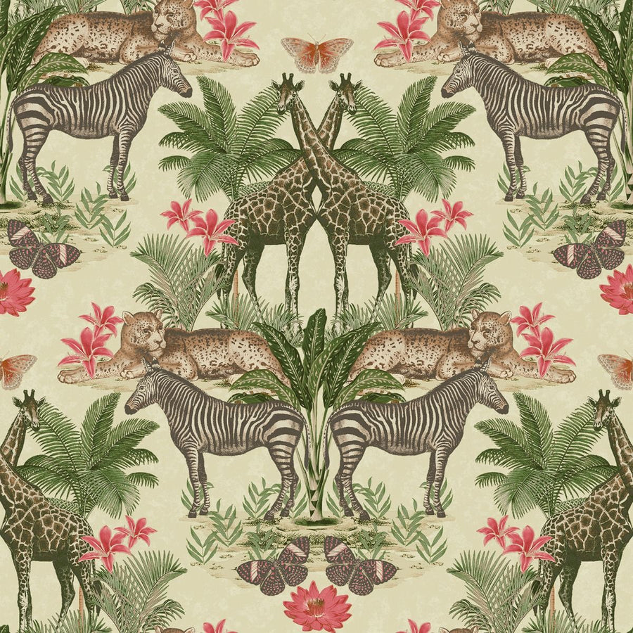  - Grandeco Animal Kingdom Wallpaper - A49303 - Decor Warehouse