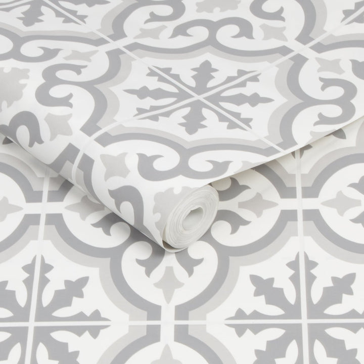 112648-Graham & Brown-Grecian Grey Contour Wallpaper-Decor Warehouse