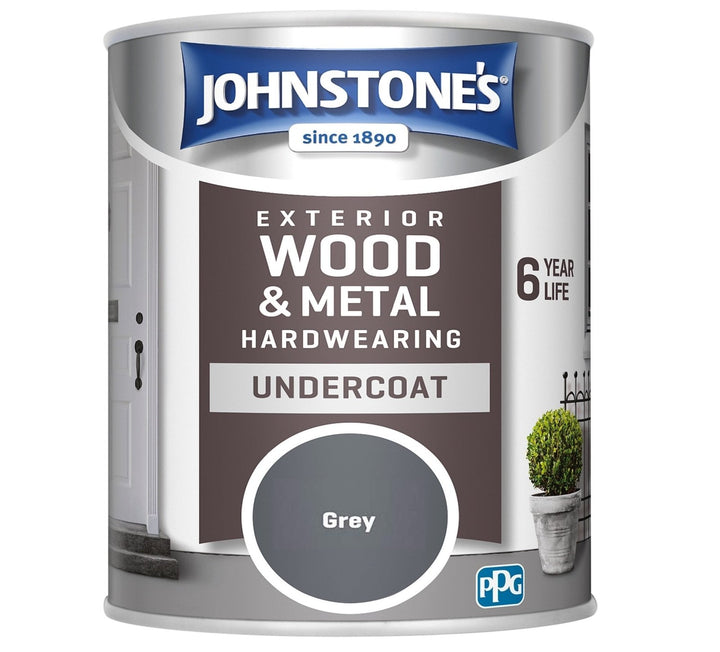  - Johnstone's Exterior Wood & Metal Undercoat - Grey 750ml - 11205044 - Decor Warehouse
