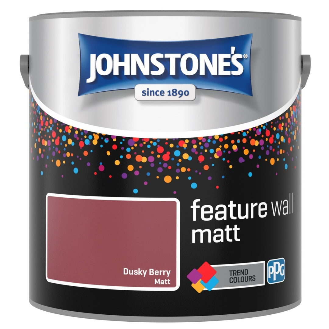  - Johnstone's Feature Wall Matt Paint - Dusky Berry 2.5L - 10966735 - Decor Warehouse