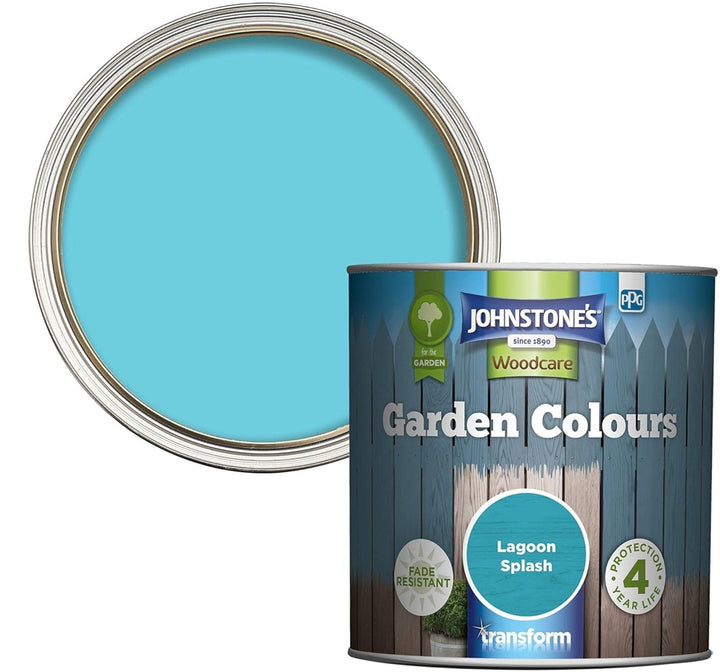  - Johnstone's Garden Colours Exterior Wood Paint - Lagoon Splash 1L - 11132309 - Decor Warehouse