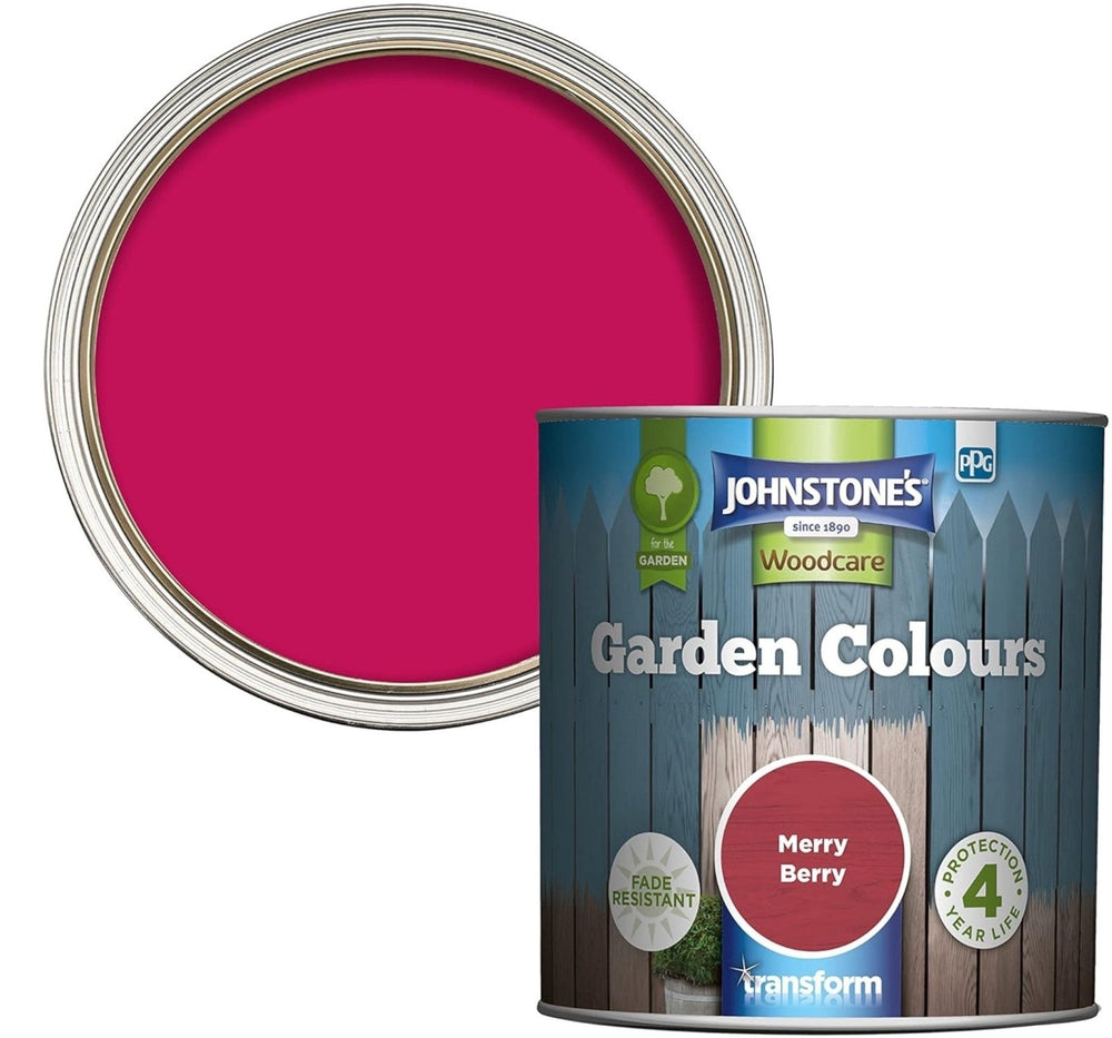10903538-Johnstone's-Johnstone's Garden Colours Exterior Wood Paint - Merry Berry 1L-Decor Warehouse