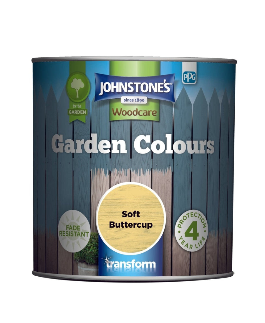 -Johnstone's-Johnstone's Garden Colours Exterior Wood Paint - Soft Buttercup 1L-Decor Warehouse