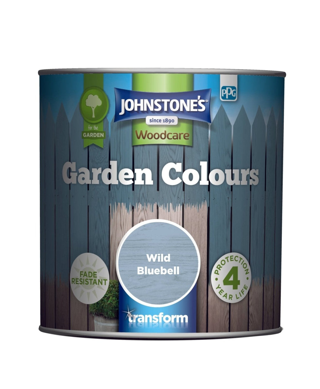  - Johnstone's Garden Colours Exterior Wood Paint - Wild Bluebell 1L - Decor Warehouse