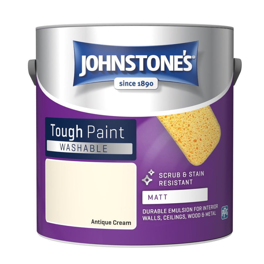11261035-Johnstone's-Johnstone's Interior Washable Matt Paint - Antique Cream 2.5L-Decor Warehouse