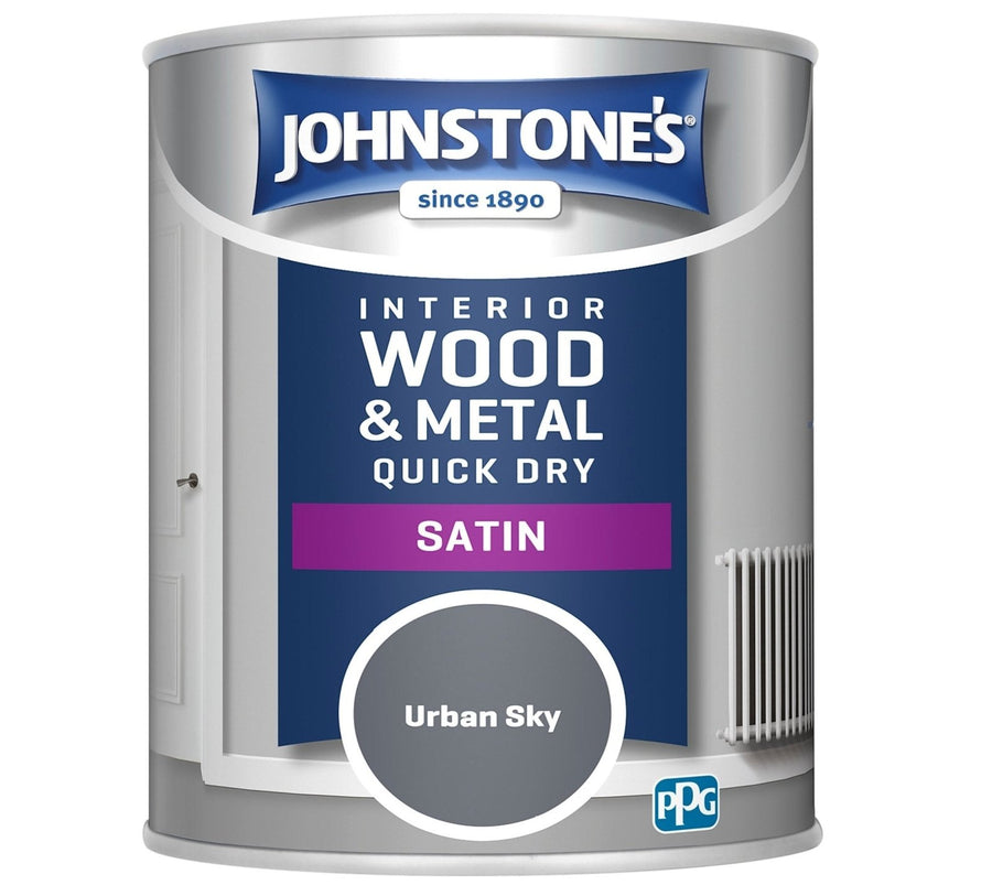 11068742-Johnstone's-Johnstone's Interior Wood & Metal Quick Dry Satin Paint - Urban Sky -750ml-Decor Warehouse