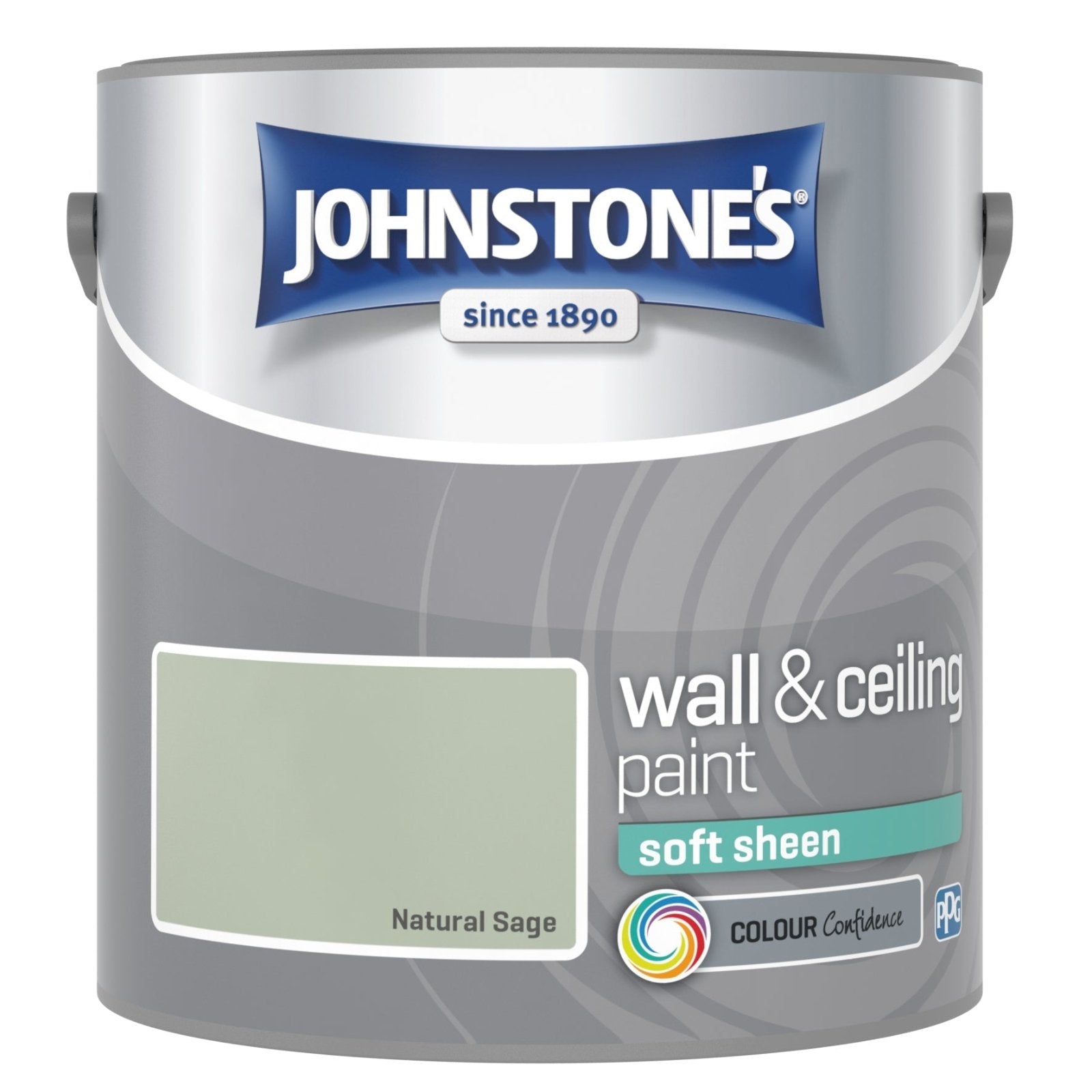  - Johnstone's Wall and Ceiling Soft Sheen Paint - Natural Sage - 2.5L - 11017411 - Decor Warehouse