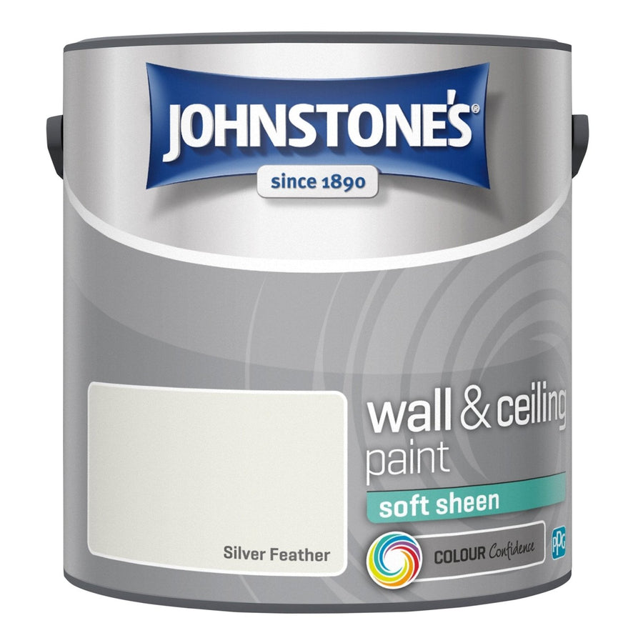 -Johnstone's-Johnstone's Wall and Ceiling Soft Sheen Paint - Silver Feather - 2.5L-Decor Warehouse