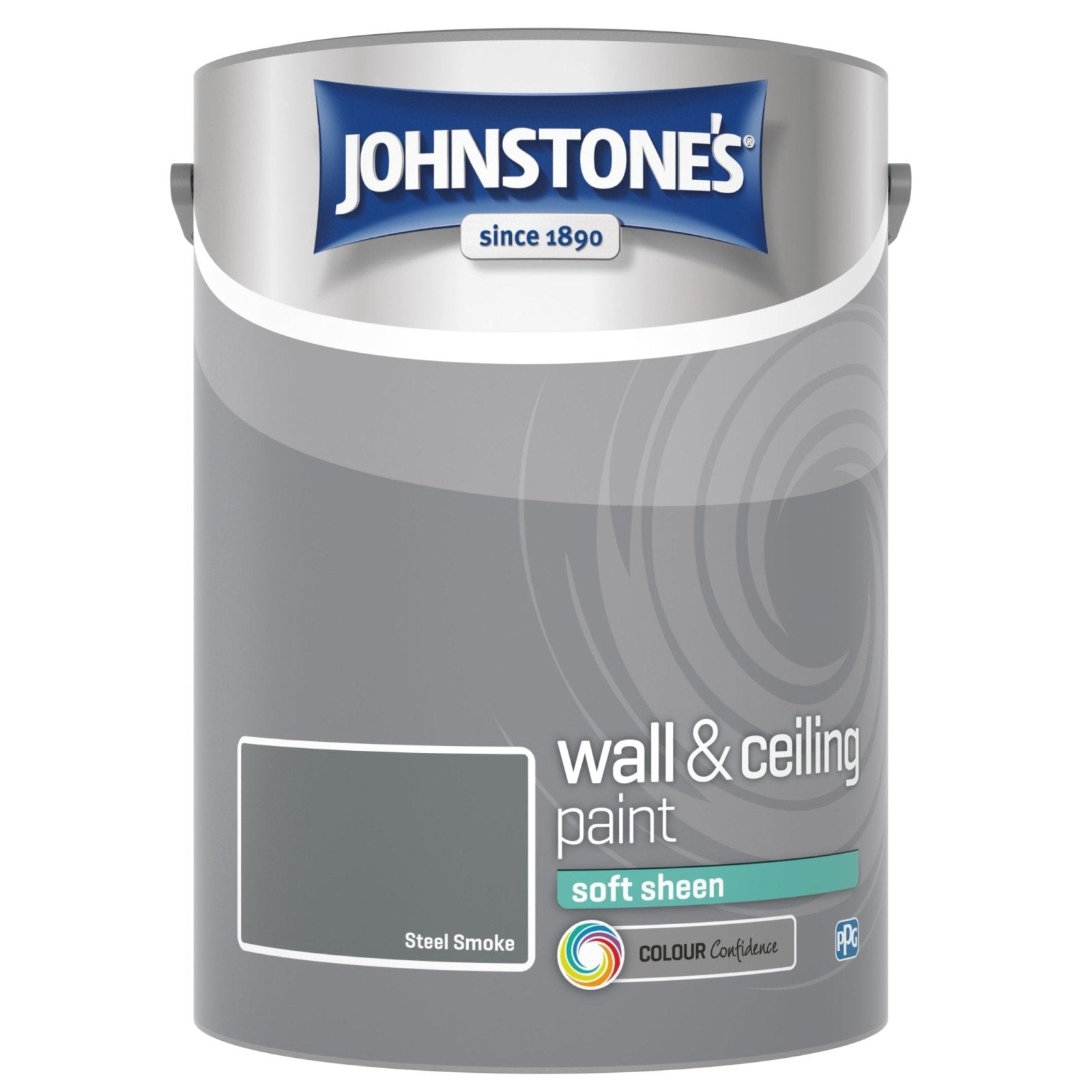 - Johnstone's Wall and Ceiling Soft Sheen Paint - Steel Smoke - 5L - Decor Warehouse