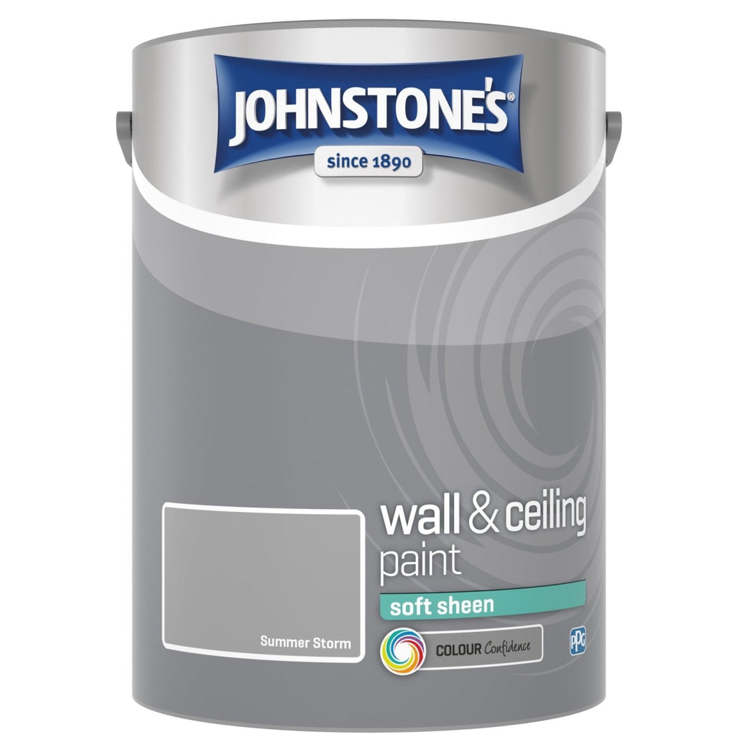 - Johnstone's Wall and Ceiling Soft Sheen Paint - Summer Storm - 5L - 11271635 - Decor Warehouse