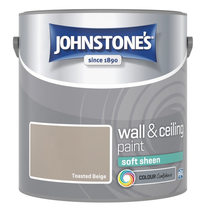  - Johnstone's Wall and Ceiling Soft Sheen Paint - Toasted Beige - 2.5L - 11305979 - Decor Warehouse