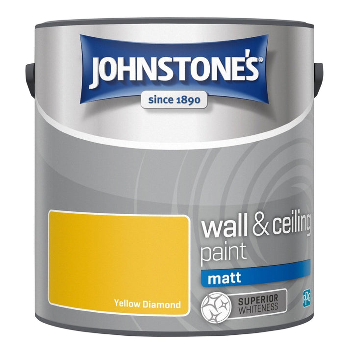  - Johnstone's Wall and Ceiling Soft Sheen Paint - Yellow Diamond - 2.5L - 11060947 - Decor Warehouse