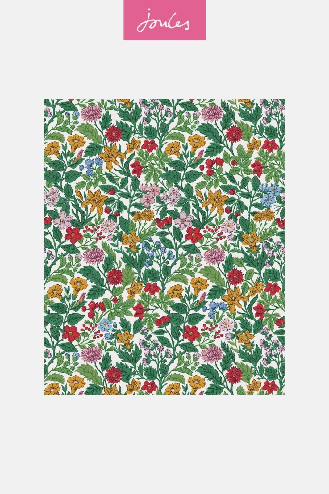  - Joules Arts and Crafts Floral Rainbow Wallpaper - 118543 - Decor Warehouse