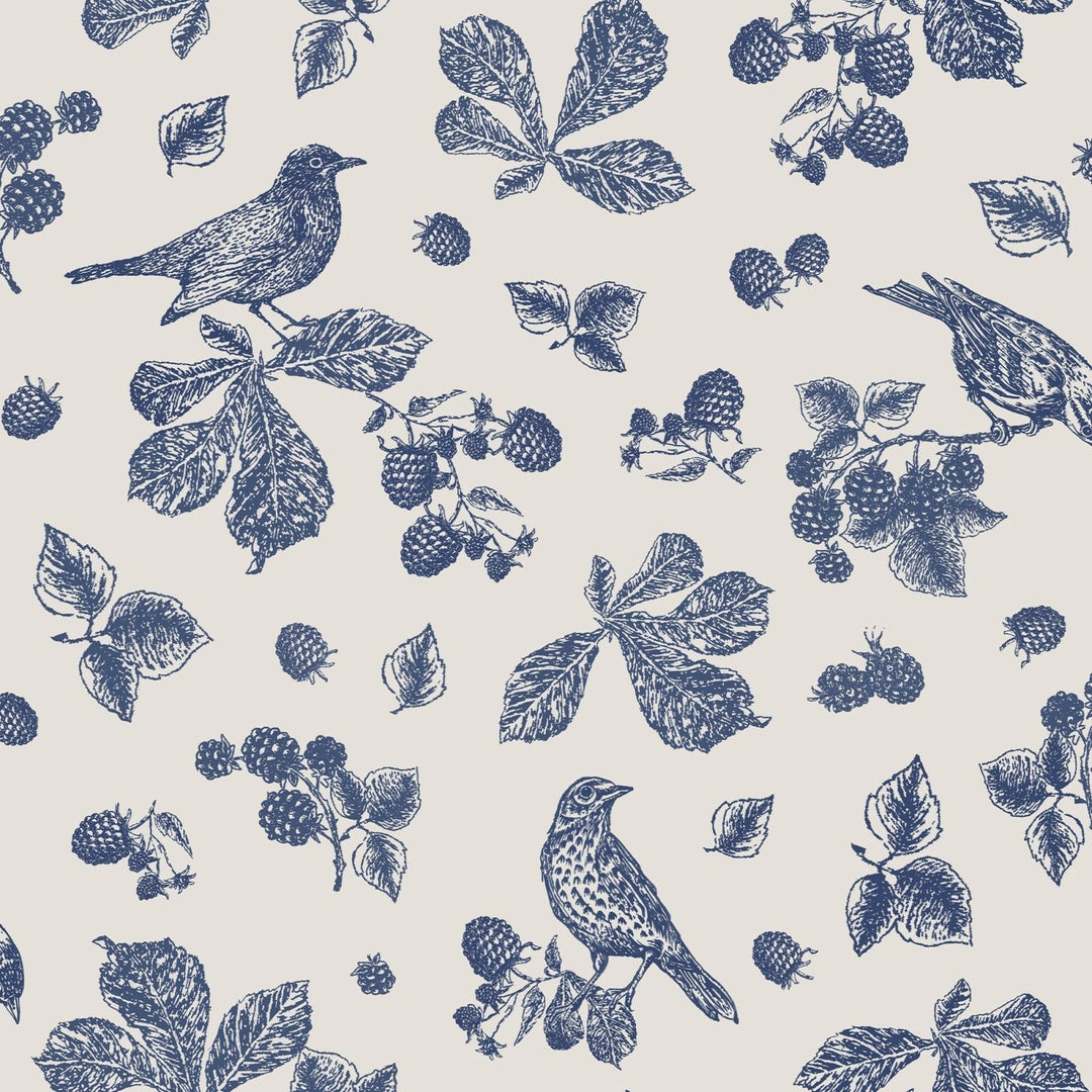  - Joules Blackberry Bird Creme Wallpaper - 120868 - Decor Warehouse