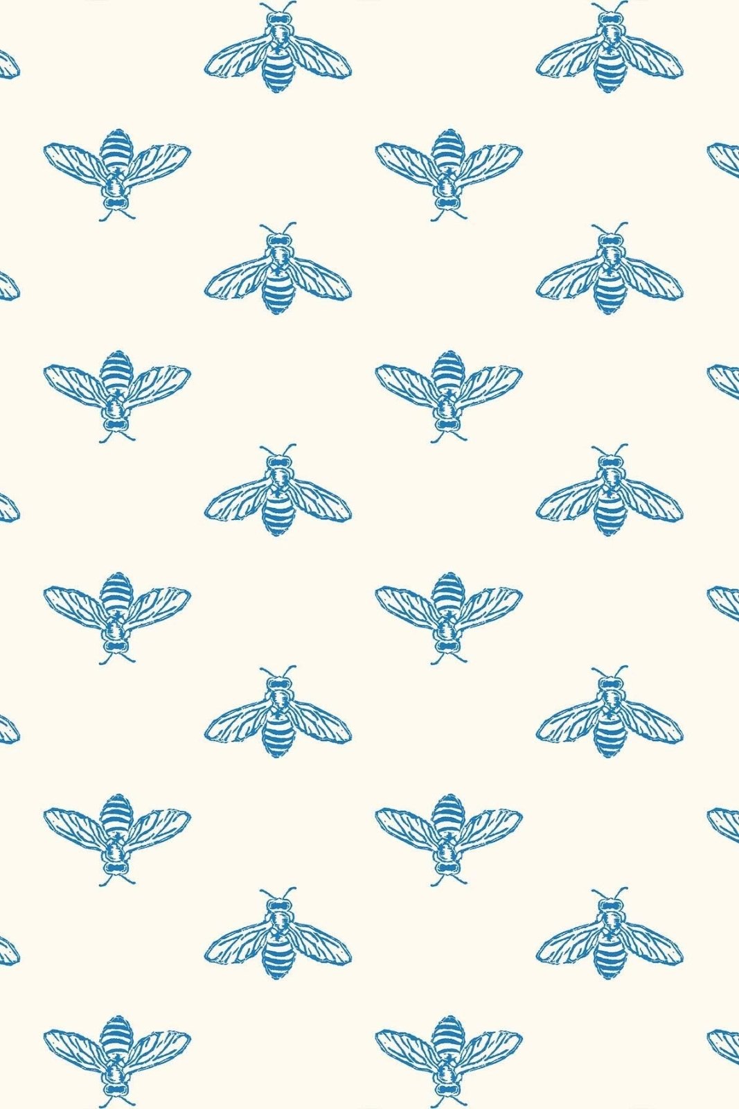 118545-Graham & Brown-Joules - Block Print Bee Blue Haze Wallpaper-Decor Warehouse