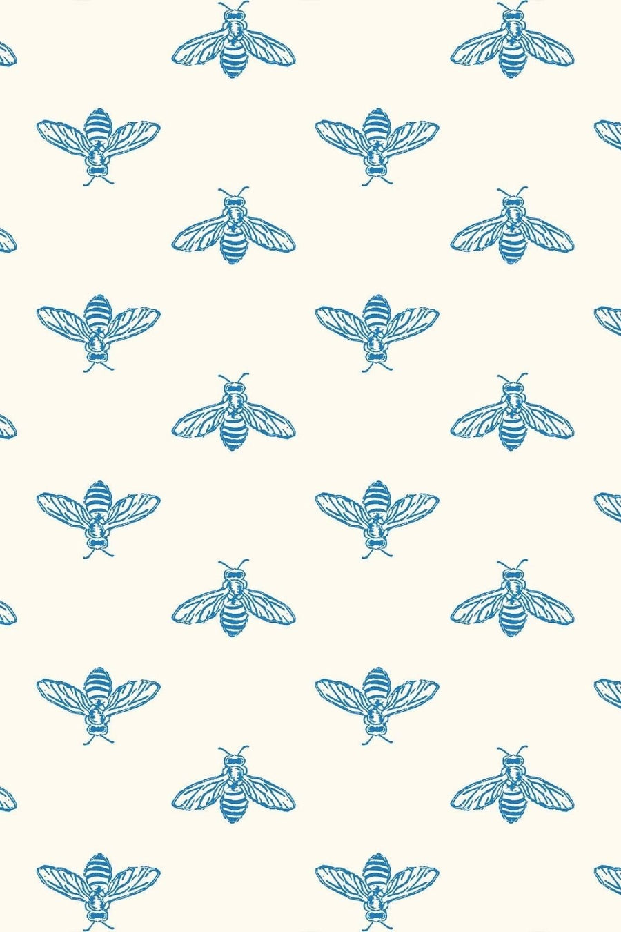 118545-Graham & Brown-Joules - Block Print Bee Blue Haze Wallpaper-Decor Warehouse