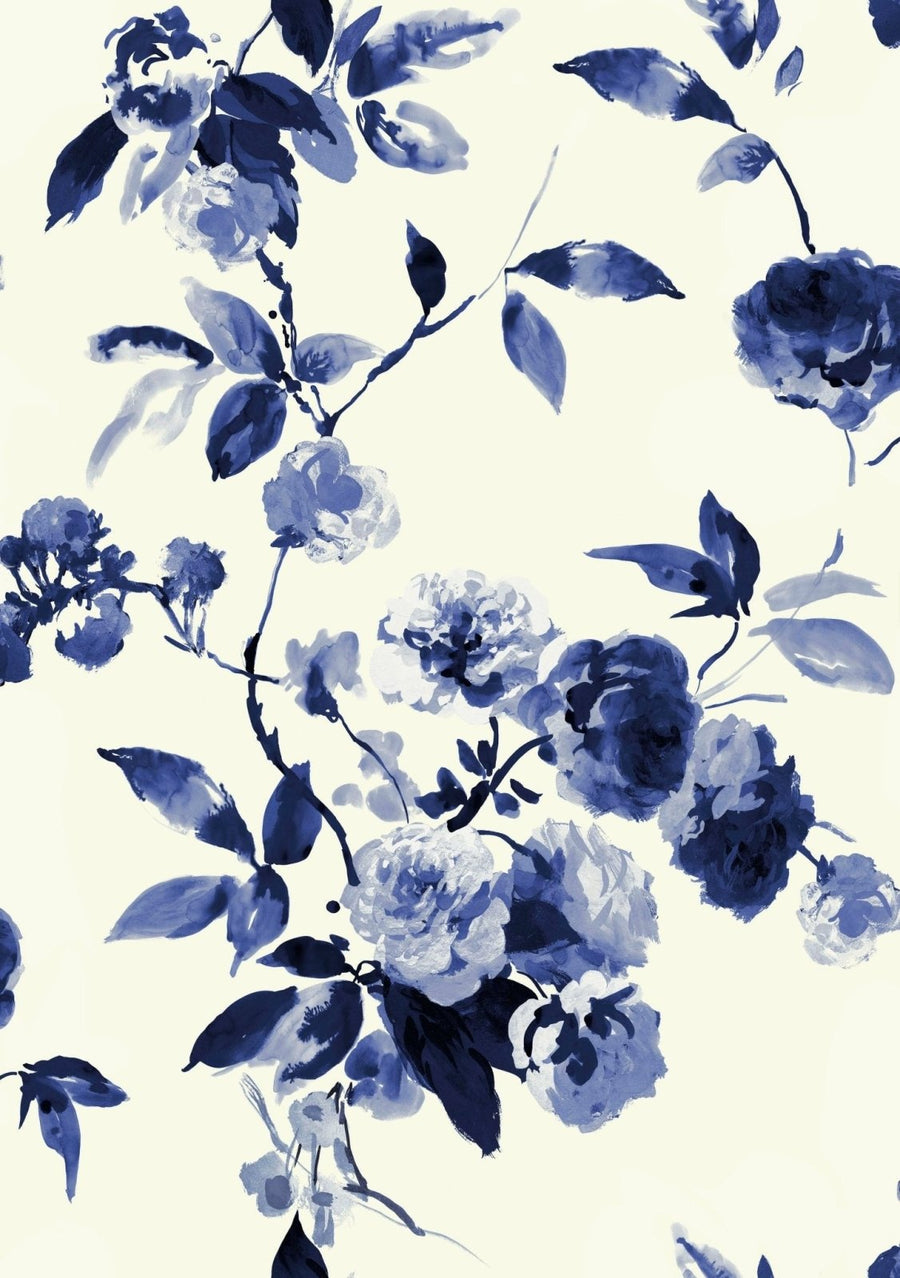  - Joules Boho Bloom Blue Wallpaper - 118561 - Decor Warehouse