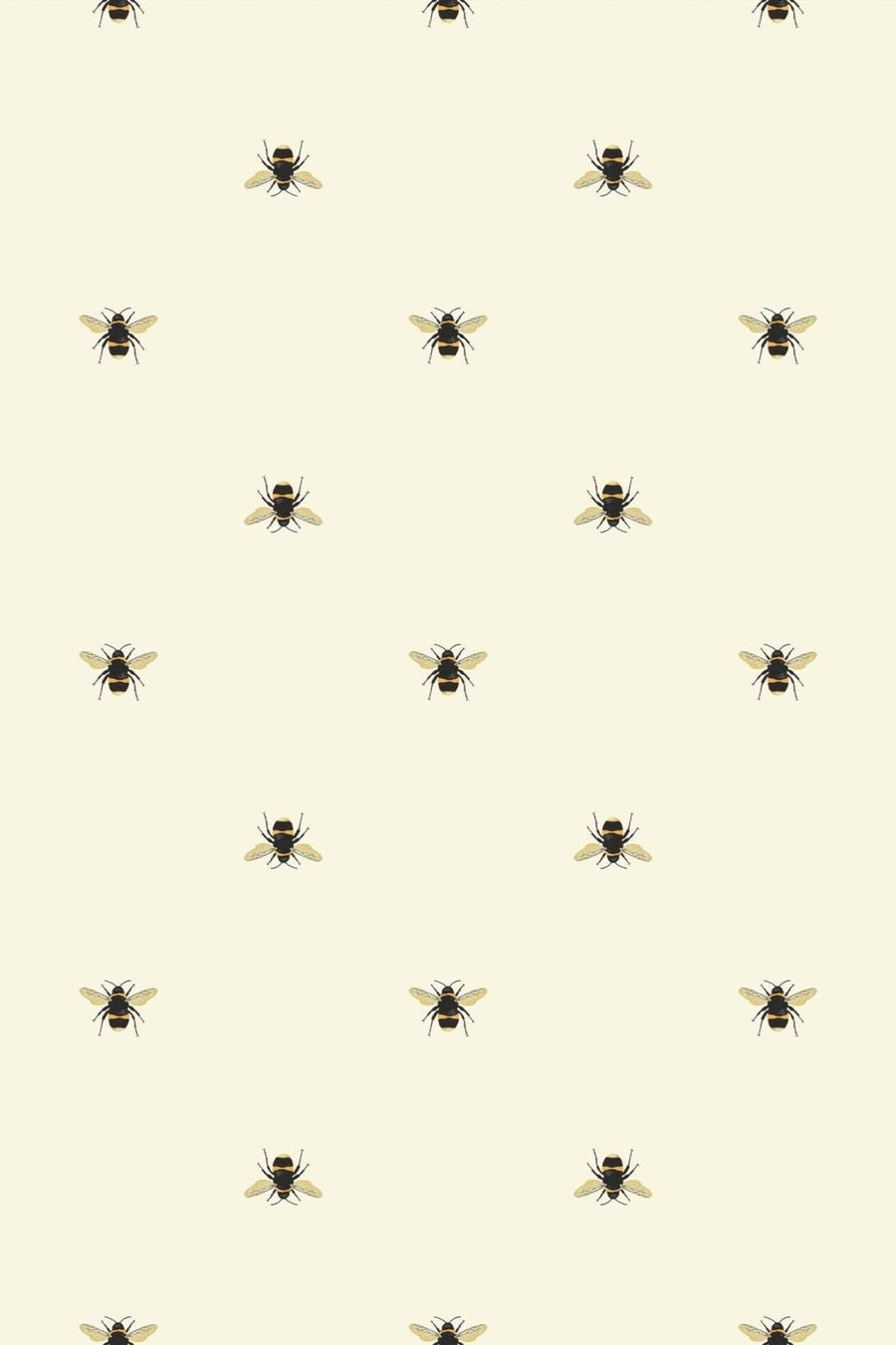  - Joules Botanical Bee Creme Wallpaper - 118544 - Decor Warehouse